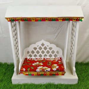C - 5 Janmashthami Special Pure Wood Jhula For Laddu Gopalji