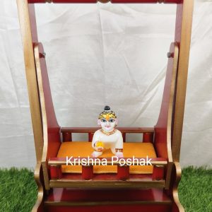 C - 7 Janmashthami Special Pure Wood Palna For Laddu Gopalji
