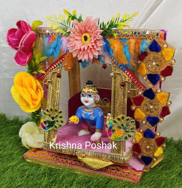 A-5 Janmashthami Special Beautiful Jhula For Laddu Gopalji - Image 4