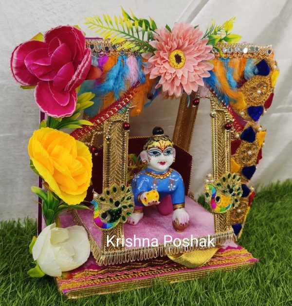 A-5 Janmashthami Special Beautiful Jhula For Laddu Gopalji - Image 3