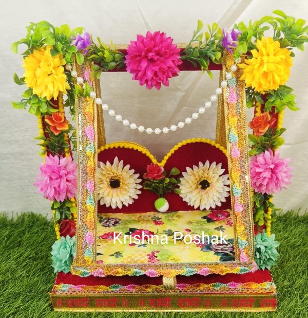 A-3 Janmashthami Special Beautiful Double Sitting Jhula For Laddu Gopalji - Image 5