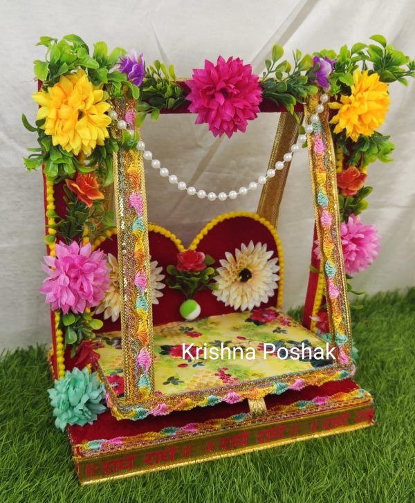 A-3 Janmashthami Special Beautiful Double Sitting Jhula For Laddu Gopalji - Image 4