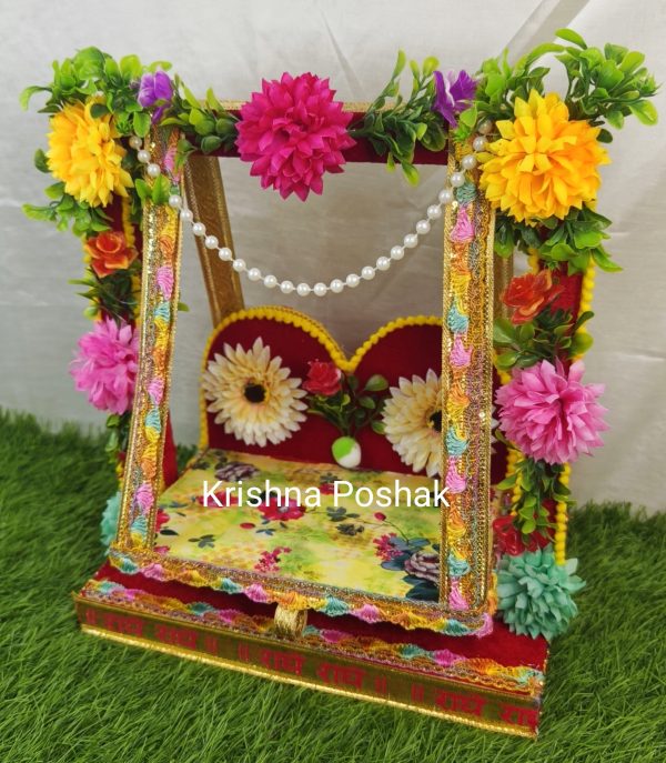 A-3 Janmashthami Special Beautiful Double Sitting Jhula For Laddu Gopalji - Image 3