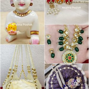 A010 - Janmashthami Special Combo Dhamaka Offer - Get Laddu Gopalji With Premium Quality Jhula, Poshak, Jewellery Set And Handmade Bansuri