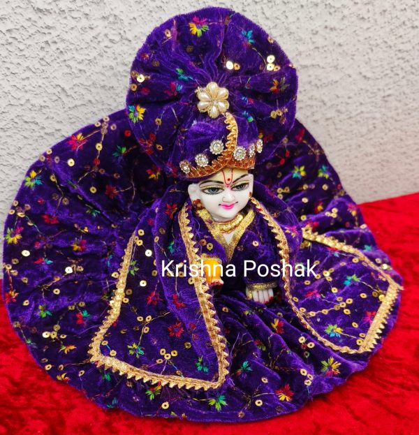 Premium Quality Velvet Poshak With Mukut – KP12 - Image 3