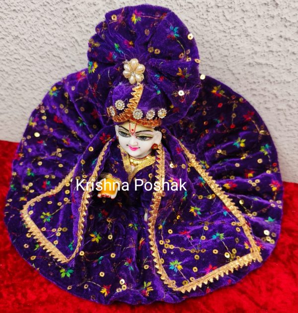 Premium Quality Velvet Poshak With Mukut – KP12 - Image 2