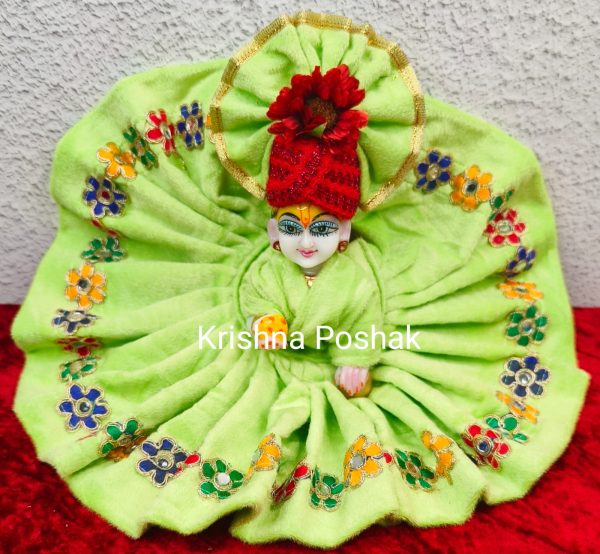 Premium Quality Velvet Poshak With Mukut - KP7