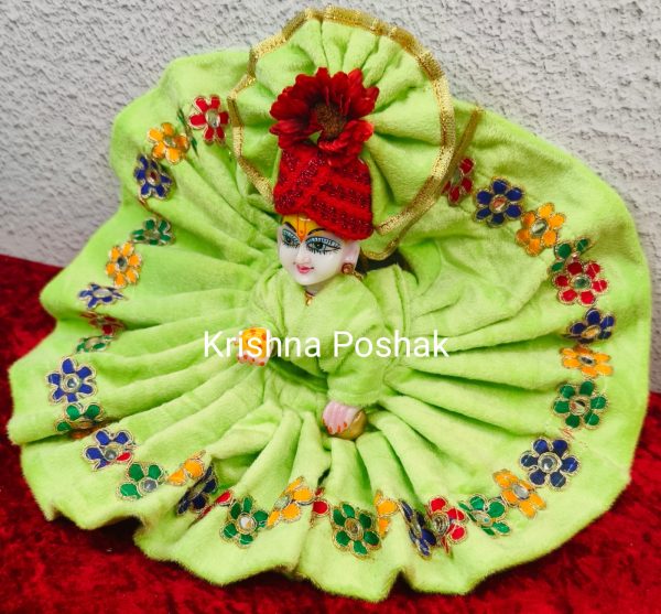 Premium Quality Velvet Poshak With Mukut - KP7 - Image 3