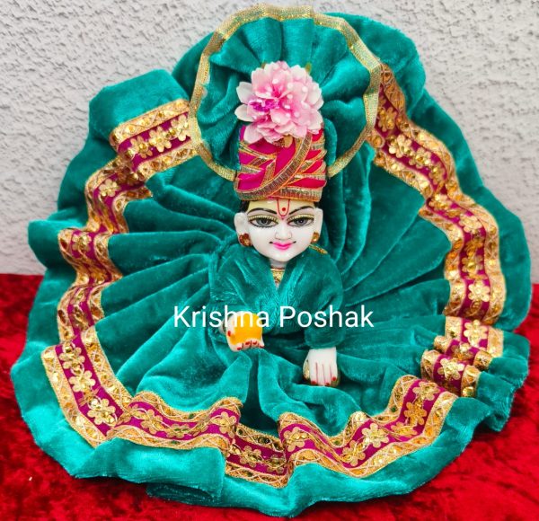 Premium Quality Velvet Poshak With Mukut - KP2