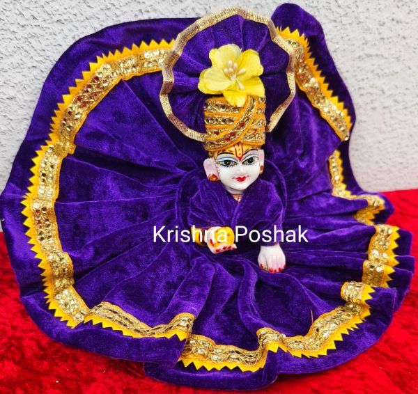 Premium Quality Velvet Poshak With Mukut - KP3 - Image 2