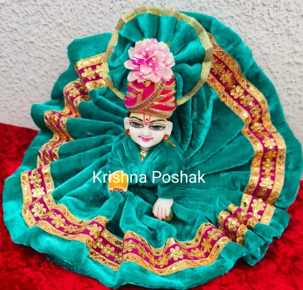 Premium Quality Velvet Poshak With Mukut - KP2 - Image 3
