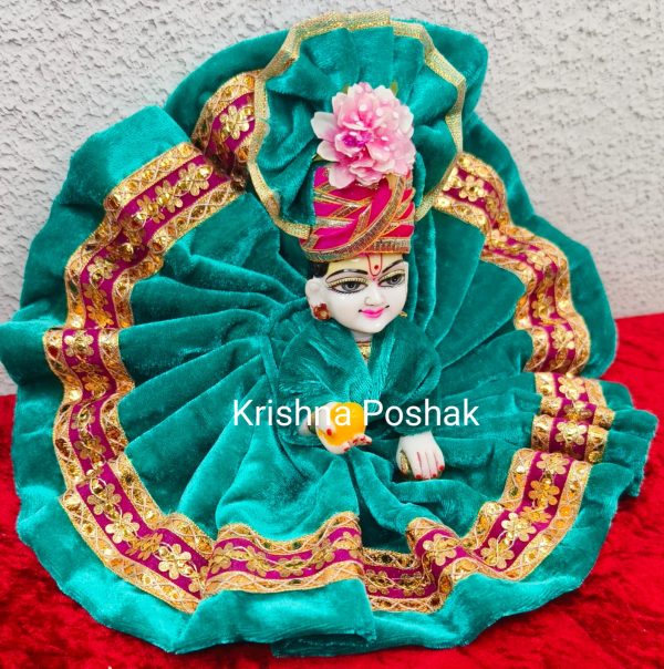 Premium Quality Velvet Poshak With Mukut - KP2 - Image 4