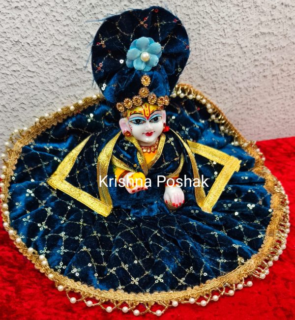 Premium Quality Velvet Poshak With Mukut - KP6 - Image 4