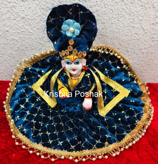 Premium Quality Velvet Poshak With Mukut - KP6