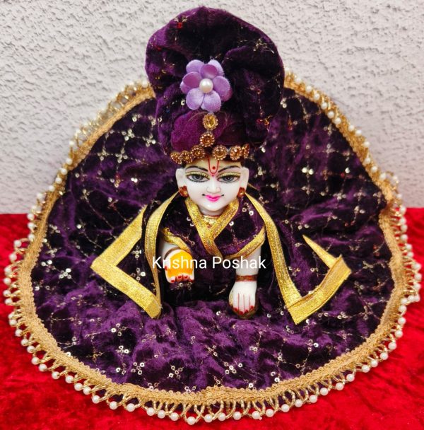 Premium Quality Velvet Poshak With Mukut - KP5