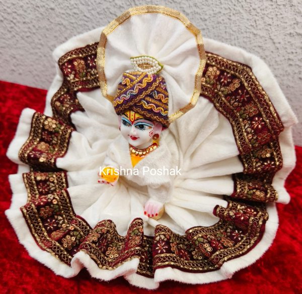 Premium Quality Velvet Poshak With Mukut - KP4 - Image 4