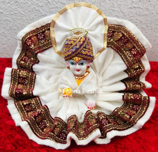 Premium Quality Velvet Poshak With Mukut - KP4