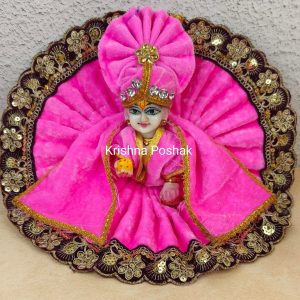 Winter Collection for Ladoo Gopal Ji- KP0014 | Premium Quality Velvet Poshak with Mukut & Shawl