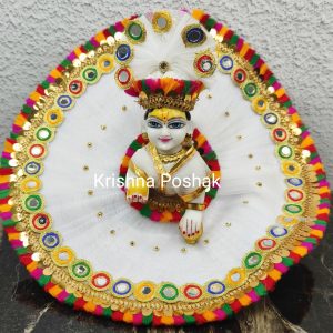 Beautiful Fancy Poshak With Mukut For Laddu Gopalji -60