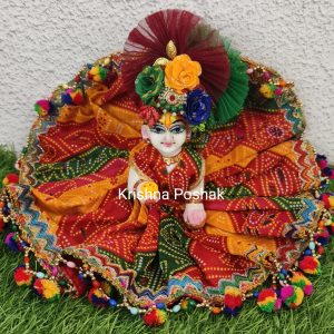 Beautiful Fancy Poshak With Mukut For Laddu Gopalji - 86