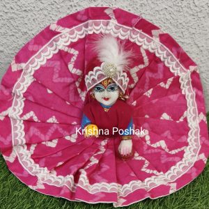 Beautiful Cotton Poshak With Mukut For Laddu Gopalji - 90