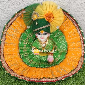 Beautiful Fancy Poshak With Mukut For Laddu Gopalji - 97