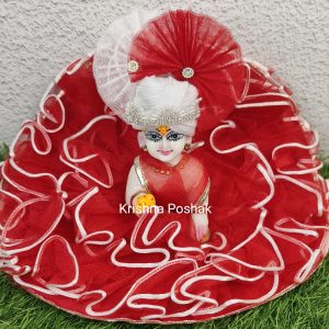 Beautiful Fancy Poshak With Mukut For Laddu Gopalji - 93