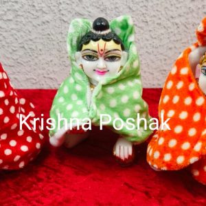 Beautiful Bunny Ponchu With Polka Dots For Laddu Gopalji- 2