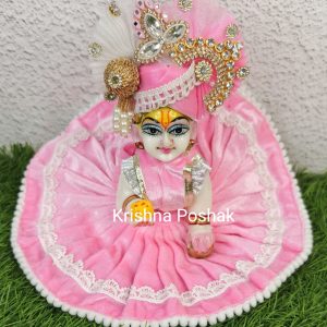 Winter Velvet Poshak With Mukut For Laddu Gopalji-225