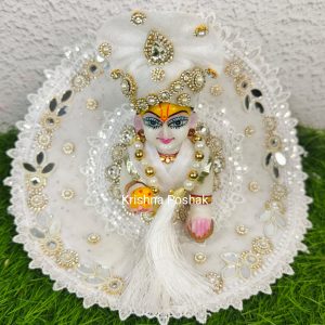 Premium Quality Designer Fancy Poshak With Mukut And Patka For Laddu Gopalji - 2026/1