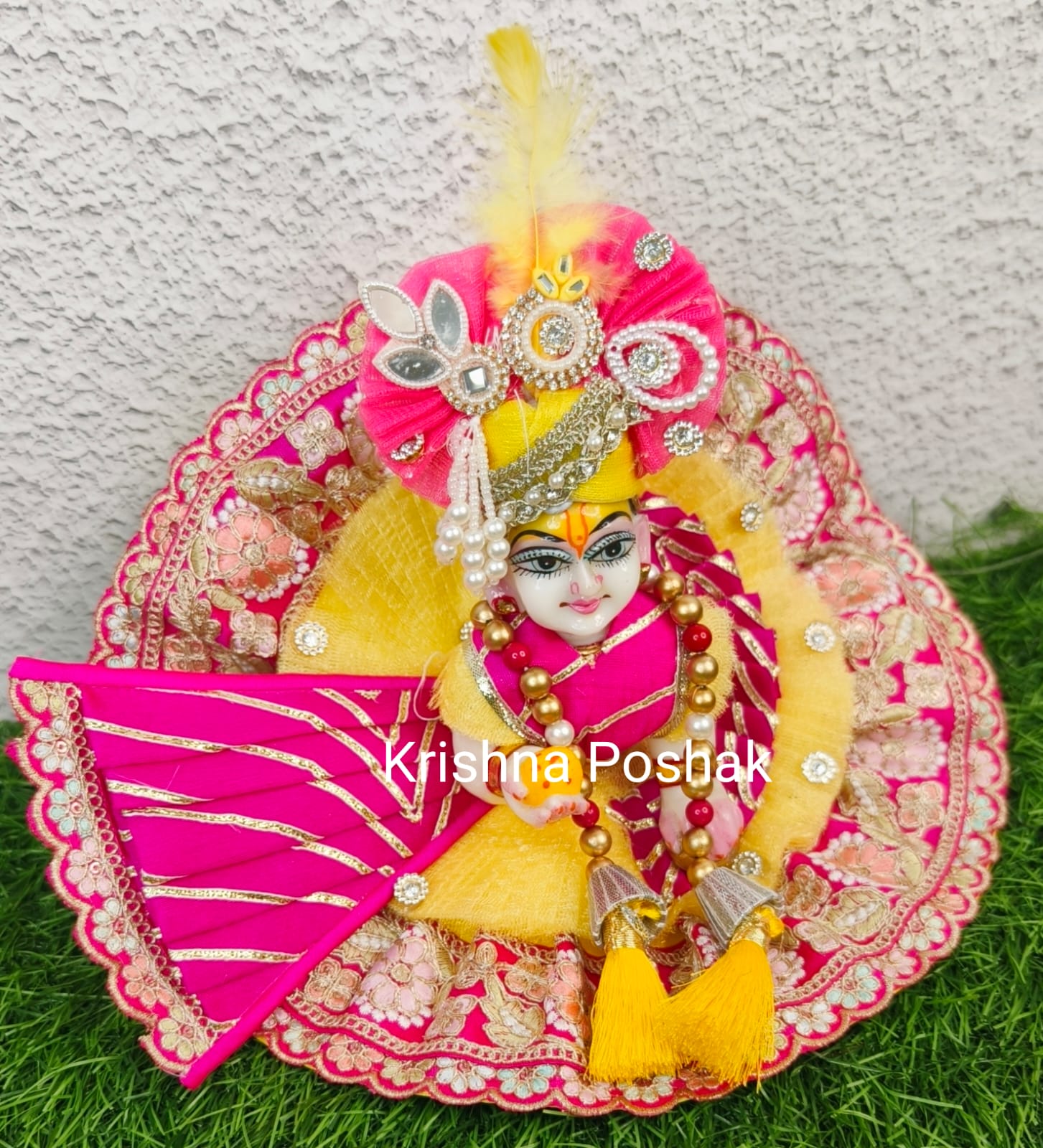 Premium Quality Designer Fancy Poshak With Mukut And Patka For Laddu Gopalji - 2026/3 - Image 3