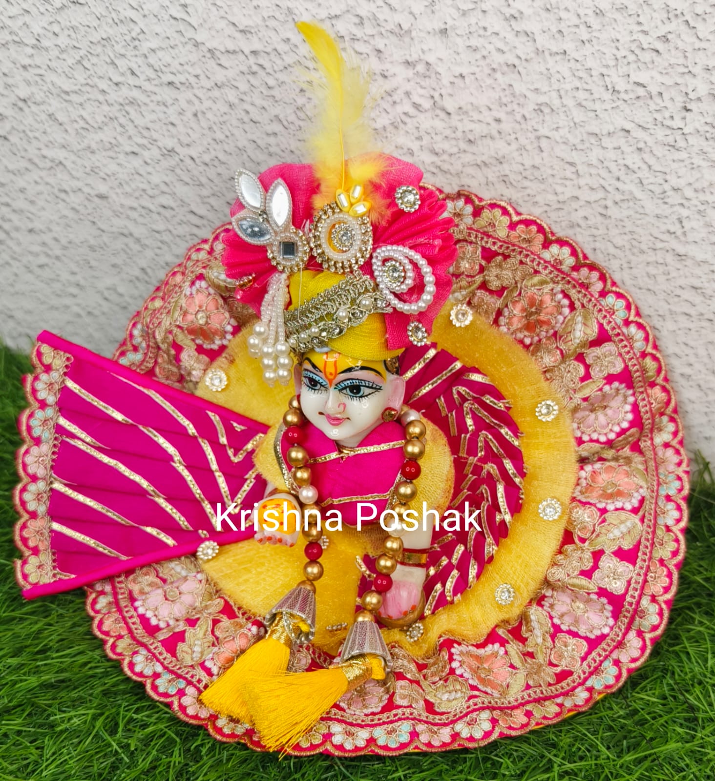 Premium Quality Designer Fancy Poshak With Mukut And Patka For Laddu Gopalji - 2026/3 - Image 4