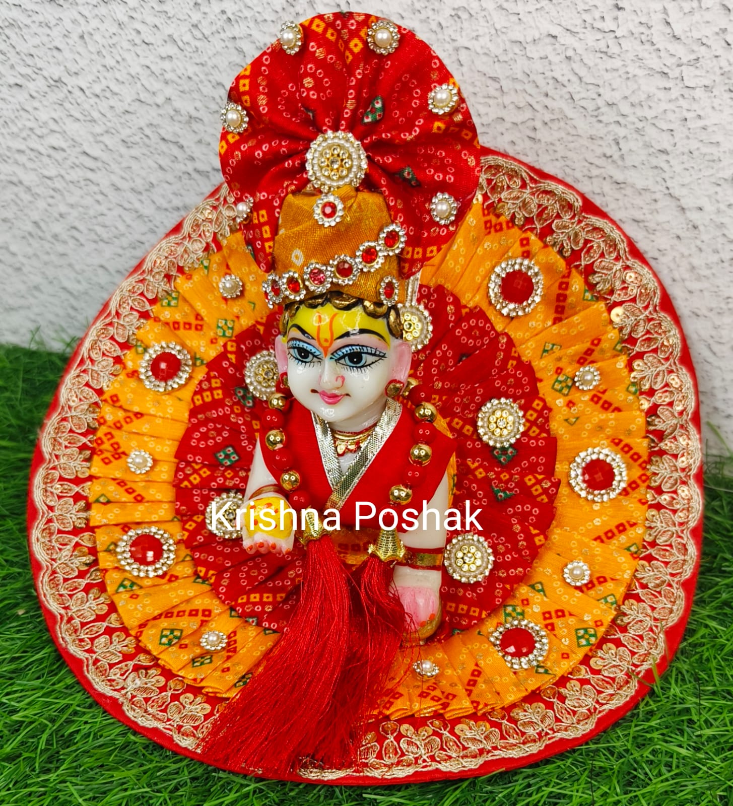 Premium Quality Designer Fancy Poshak With Mukut And Patka For Laddu Gopalji - 2026/2 - Image 3