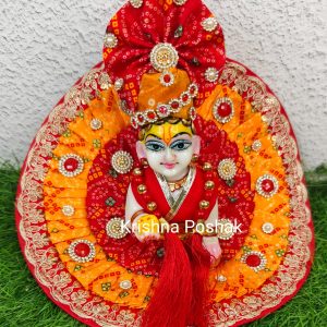 Premium Quality Designer Fancy Poshak With Mukut And Patka For Laddu Gopalji - 2026/2